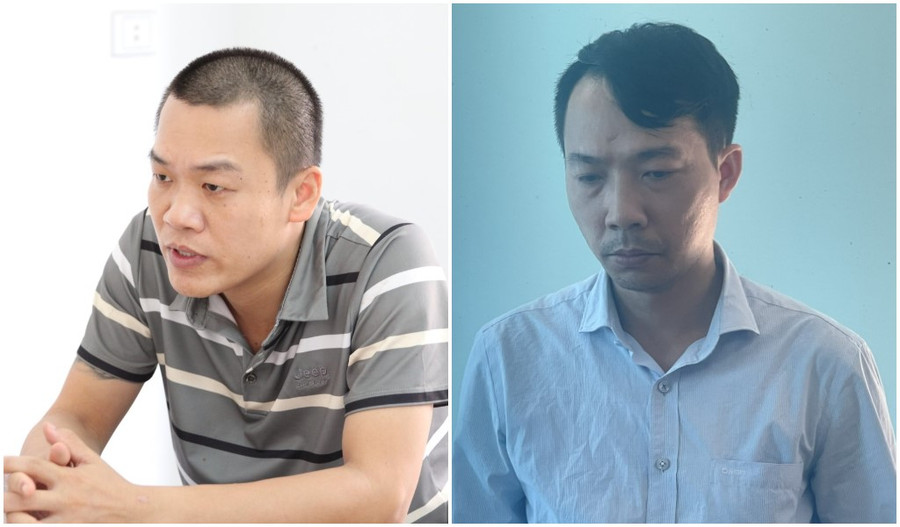 Nguyễn Quốc Việt (trái) và Trần Đức Lượng tại cơ quan điều tra. (Ảnh: CANA) Nguyễn Quốc Việt (trái) và Trần Đức Lượng tại cơ quan điều tra. (Ảnh: CANA)