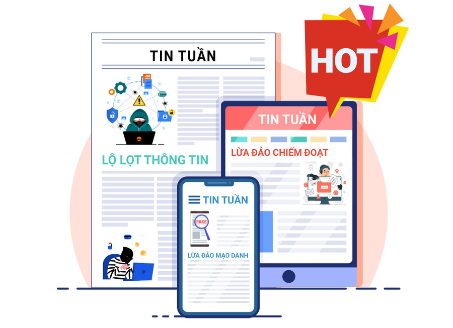 Cục An toàn thông tin điểm lại một số hình thức lừa đảo trực tuyến trong tuần qua.