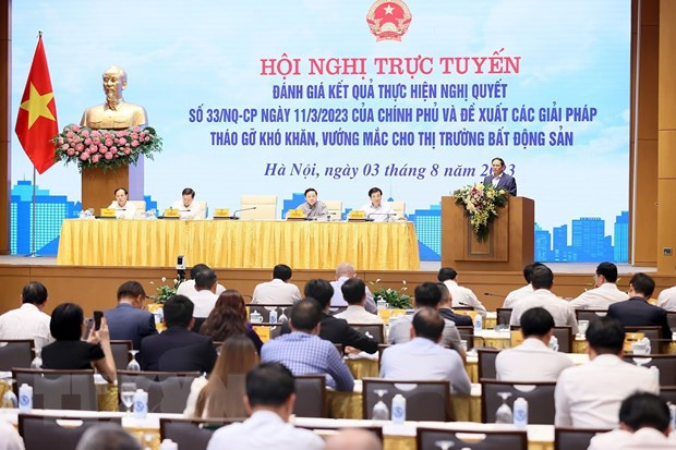 Thủ tướng Phạm Minh Chính phát biểu chỉ đạo hội nghị. (Ảnh: Dương Giang/TTXVN).