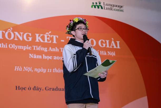 Em Đỗ Hùng Nam – Thí sinh xuất sắc giành giải Nhất tại cuộc thi phát biểu tại lễ bế mạc