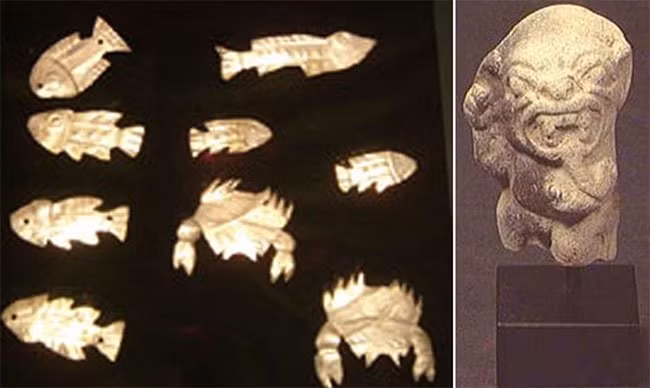 Một phần bộ sưu tập của M.Medina với các bức tượng về nền văn minh “ẩn dật” của người Tumaco.