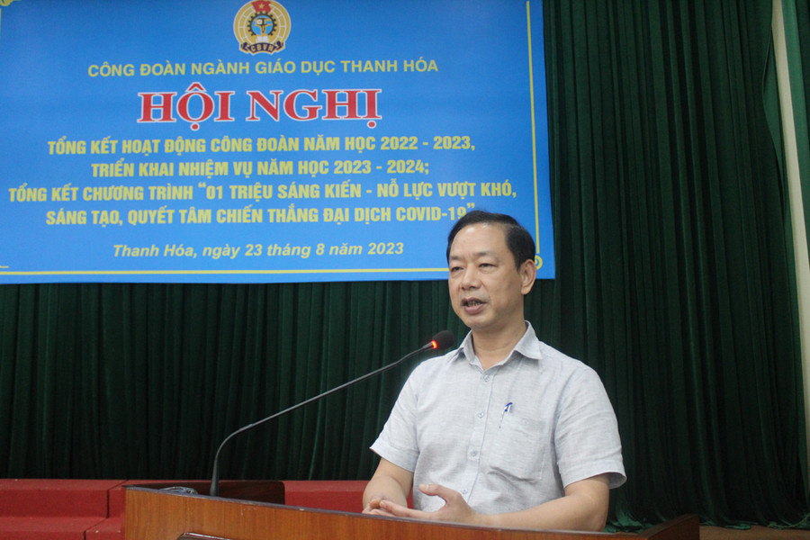 Ông Tạ Hồng Lựu - Phó Giám đốc Sở GD&amp;ĐT Thanh Hóa. Ảnh: LT.