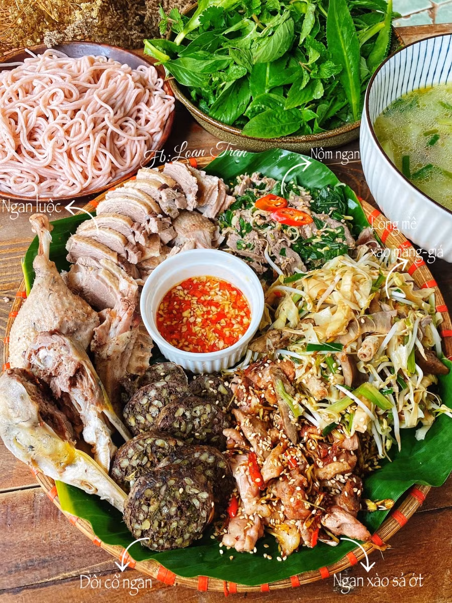 No mắt với mẹt ngan 5 món đầy ú ụ hấp dẫn của mẹ đảm Hòa Bình ảnh 1