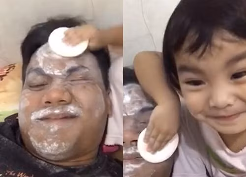 Chết cười với màn trang điểm cho bố "đi vào lòng đất" 