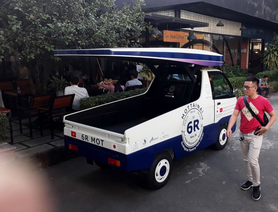 Mô hình thể hiện quy trình xử lý rác thải hữu cơ