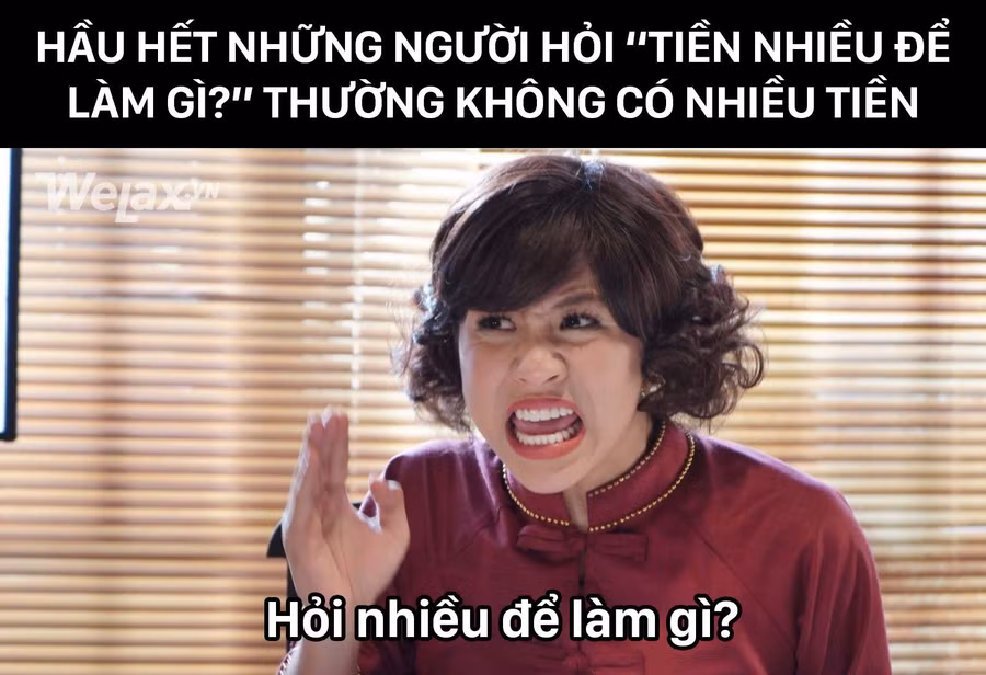 Cả facebook thi nhau giải mã "tiền nhiều để làm gì"?