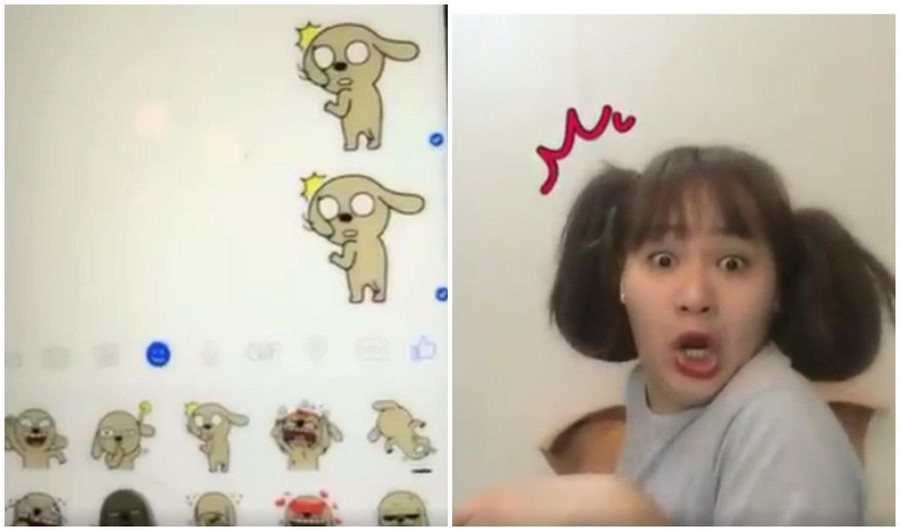 Cười nghiêng ngả với cô nàng bị sticker Facebook “nhập”