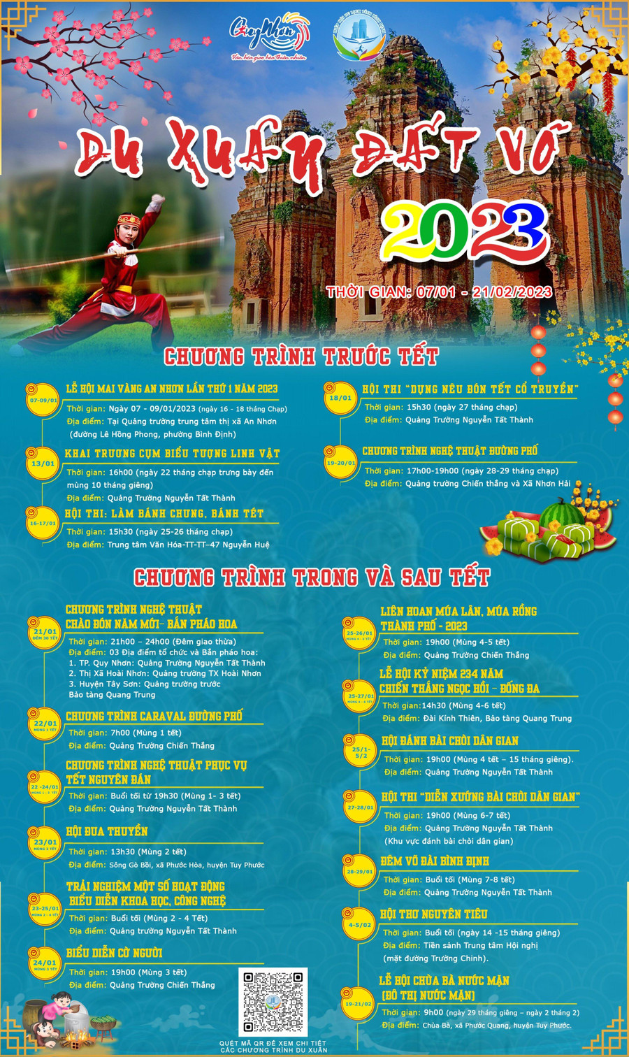 Hiệp hội Du lịch tỉnh Bình Định giới thiệu các chương trình với chủ đề Du Xuân Đất Võ 2023. Hiệp hội Du lịch tỉnh Bình Định giới thiệu các chương trình với chủ đề Du Xuân Đất Võ 2023.
