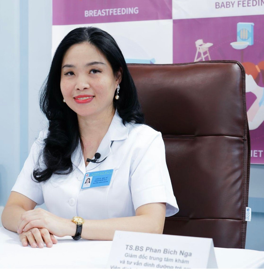 TS.BS Phan Bích Nga - Giám đốc Trung tâm khám và tư vấn dinh dưỡng trẻ em, Viện Dinh dưỡng quốc gia. TS.BS Phan Bích Nga - Giám đốc Trung tâm khám và tư vấn dinh dưỡng trẻ em, Viện Dinh dưỡng quốc gia.