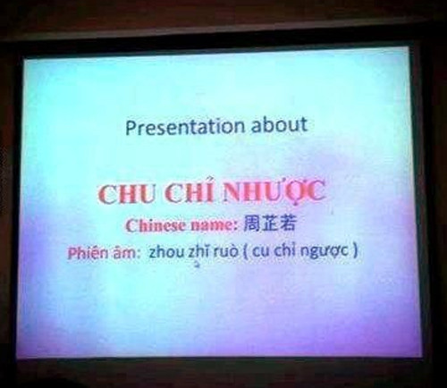 Phiên âm hài hước.