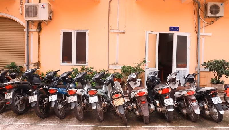 Xe máy tang vật được thu giữ trong chuyên án.