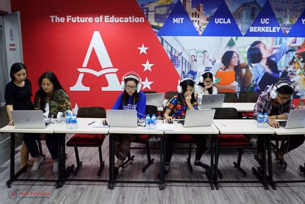 Mô hình học trực tuyến tại Apax Franklin theo chương trình của hệ thống giáo dục Mỹ