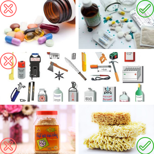 Những vật dụng được phép và không được phép mang đi khi đidu lịch Nhật Bản. Những vật dụng được phép và không được phép mang đi khi đi du lịch Nhật Bản. Ảnh: Tugo.