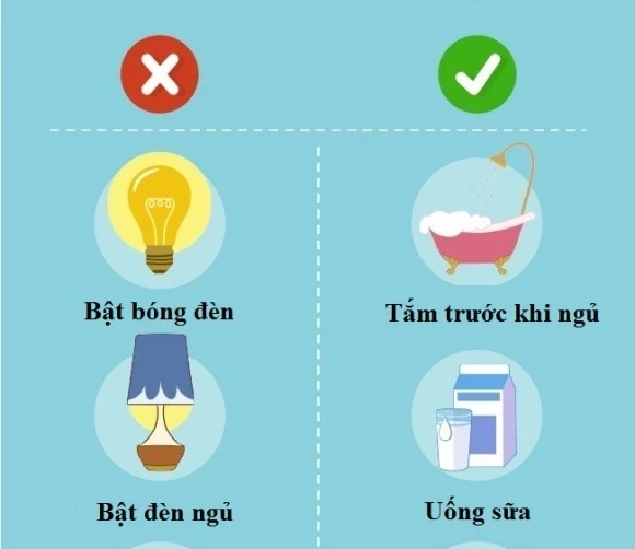 Hãy bỏ ngay thói quen bật đèn khi ngủ nếu trong phòng có trẻ em