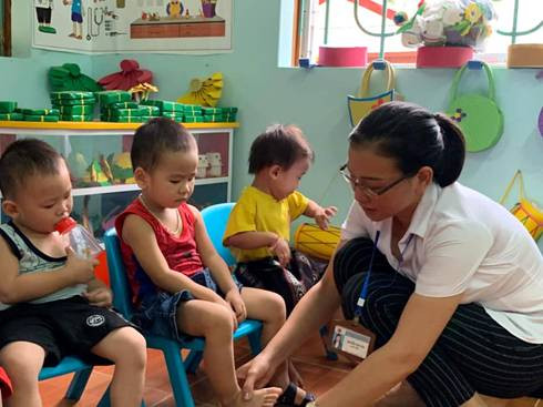 Cô Nguyễn Thị Tâm là tấm gương nhà giáo vững vàng về chuyên môn, tình yêu nghề và tích cực đổi mới trong quá trình giáo dục. Ảnh: T.G