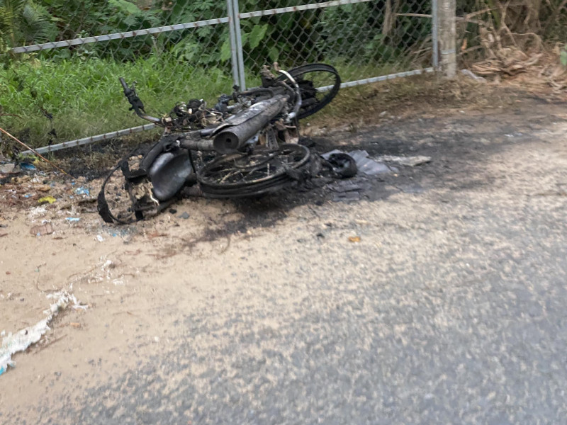 Hiện trường vụ tự thiêu.