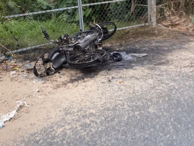 Hiện trường vụ tự thiêu.