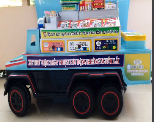 Học sinh Đồng Tháp sáng tạo “Xe thư viện thân thiện lưu động không người lái".