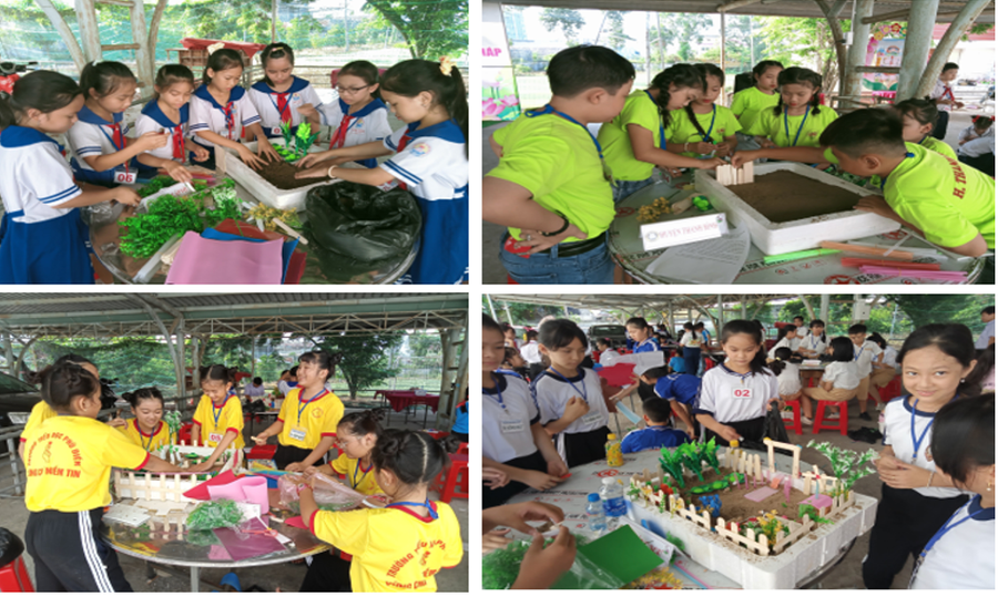 Học sinh tham gia giao lưu “Hoạt động trải nghiệm”. Học sinh tham gia giao lưu “Hoạt động trải nghiệm”.