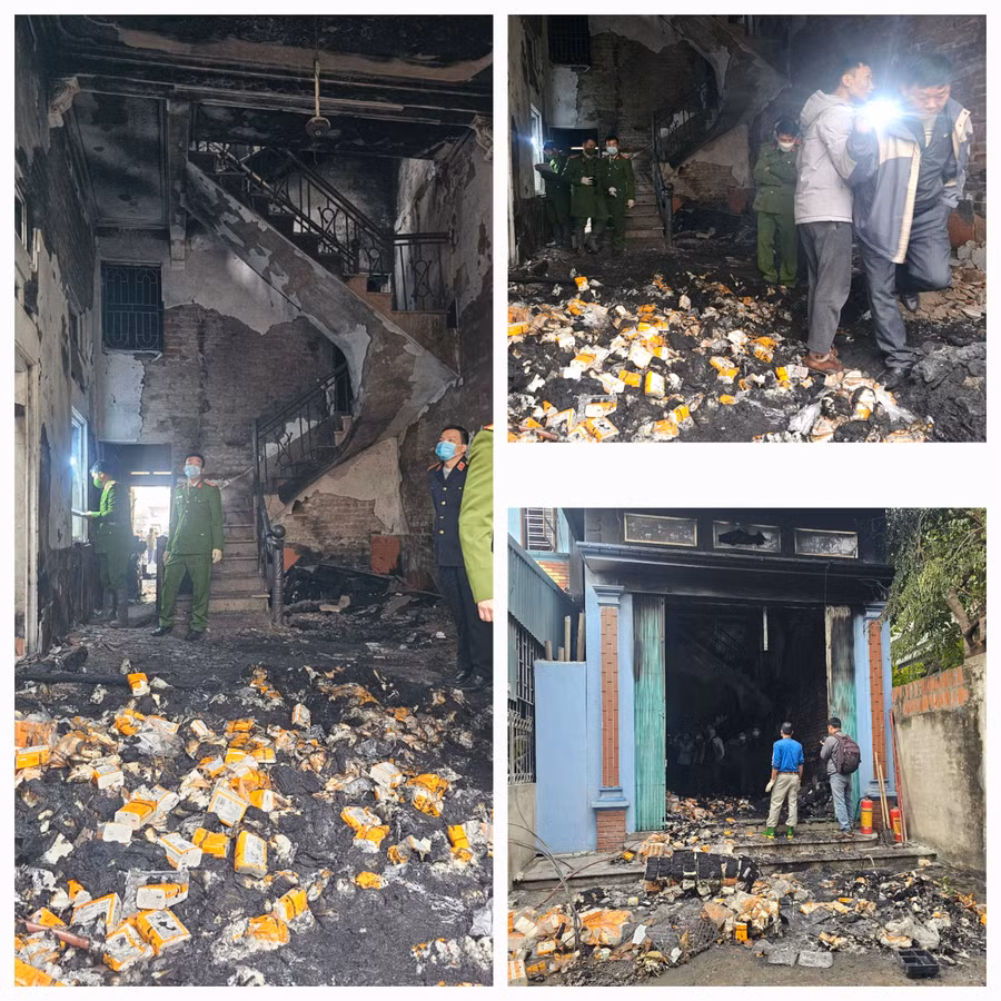 Hiện trường vụ cháy.