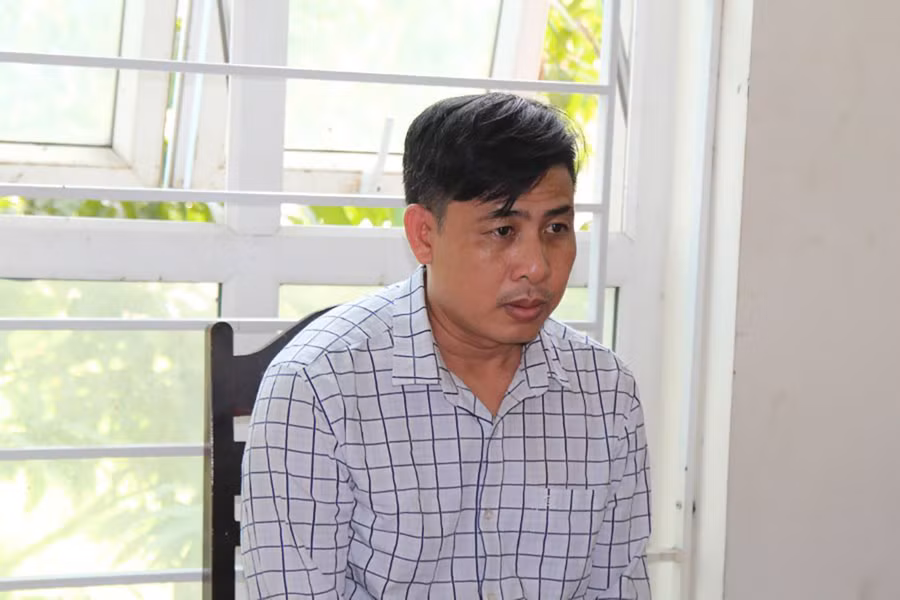 Nguyễn Văn Điều tại Cơ quan điều tra. (Ảnh: CANA)