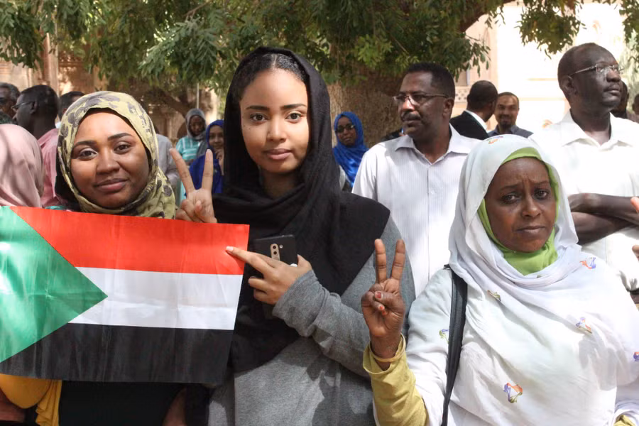 Các thành viên SSA biểu tình ở thủ đô Khartoum