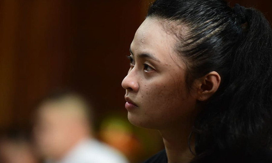 Bị cáo Vũ Hoàng Anh Ngọc (hot girl Ngọc Miu). Ảnh: Thanh Tùng Ngọc Miu khai về cuộc sống vợ chồng hờ với Văn Kính Dương