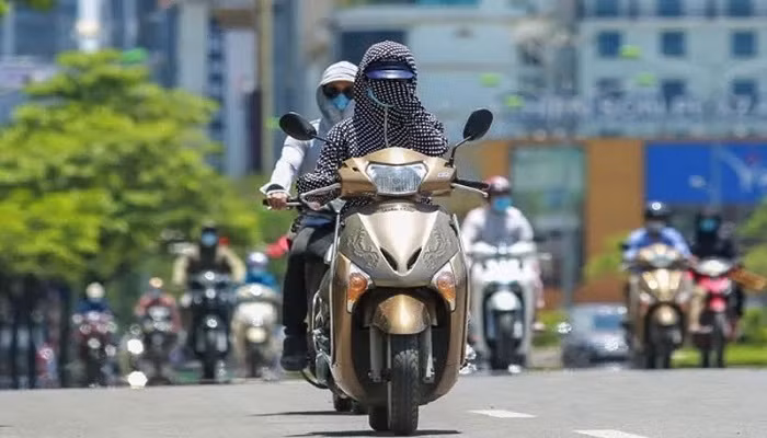 Thời tiết hôm nay nắng nóng với mức nhiệt độ cao