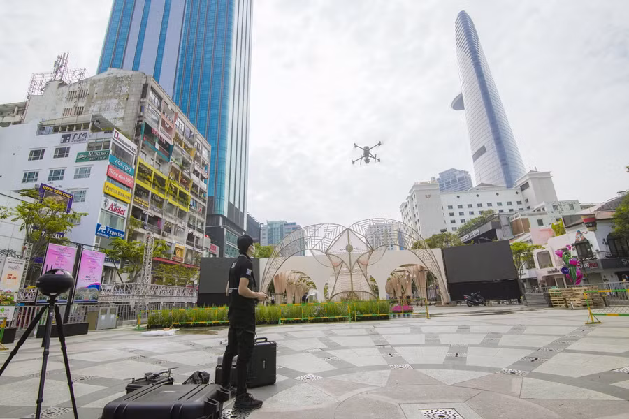 BTC số hóa bằng thiết bị Flycam ghi hình.