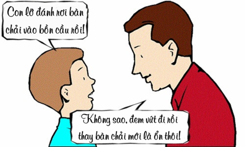 Con trai khóc thút thít trước cửa nhà vệ sinh, bố cạn lời khi nghe tự thú