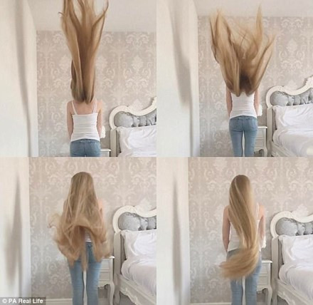 Ngắm cô gái 17 năm chưa một lần cắt tóc ảnh 3 Ngắm cô gái 17 năm chưa một lần cắt tóc ảnh 4