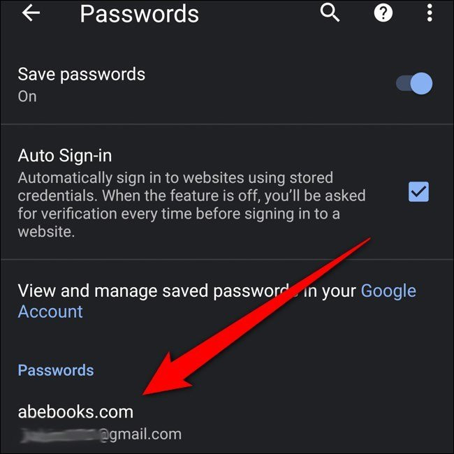 Cách xem lại mật khẩu đã lưu trên Chrome dành cho Android