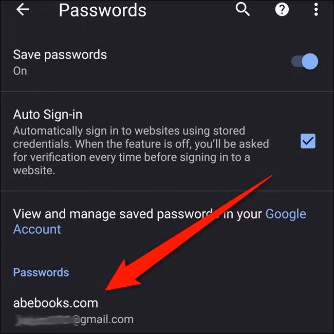 Cách xem lại mật khẩu đã lưu trên Chrome dành cho Android