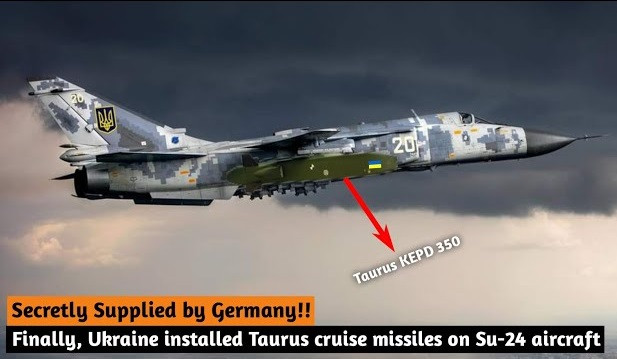 Tên lửa Taurus Kepd 350 của Đức có thể được tích hợp lên chiến đấu cơ Su-24, Su-27 Ukraine Tên lửa Taurus Kepd 350 của Đức có thể được tích hợp lên chiến đấu cơ Su-24, Su-27 Ukraine