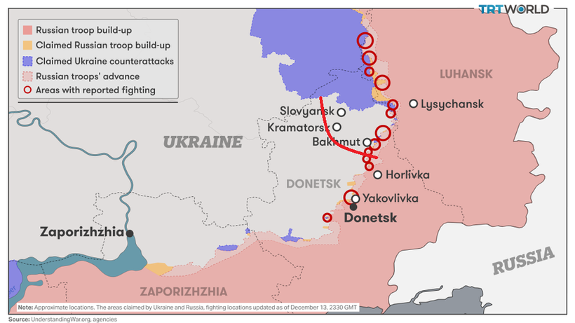 Nga đang nỗ lực tấn công Bakhmut, mở đường đánh chiếm Slavyansk - Kramatorsk ở Donetsk