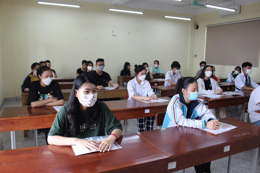 Thí sinh bước vào môn thi với quyết tâm cao Thí sinh bước vào môn thi với quyết tâm cao