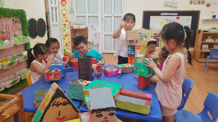 Dự án làm robot của trẻ mẫu giáo nhỡ Dự án làm robot của trẻ mẫu giáo nhỡ