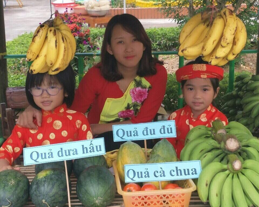 Hoạt động trải nghiệm gắn với cuộc sống của các cháu mầm non thị trấn Hạ Hòa
