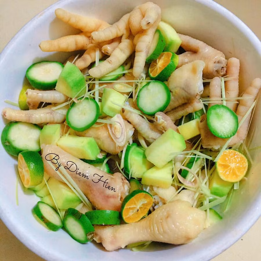 Nguyên liệu đã được sơ chế.