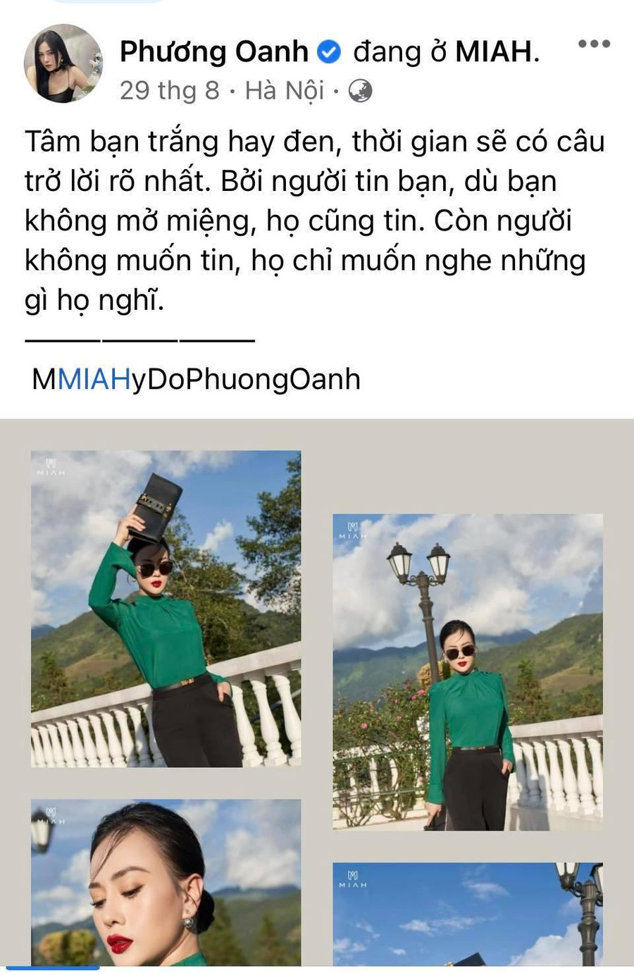 Giữa "tâm bão thị phi" nhưng nữ diễn viên thường xuyên cập nhật trang cá nhân hơn, cũng như mở lại chế độ bình luận công khai. Giữa "tâm bão thị phi" nhưng nữ diễn viên thường xuyên cập nhật trang cá nhân hơn, cũng như mở lại chế độ bình luận công khai.