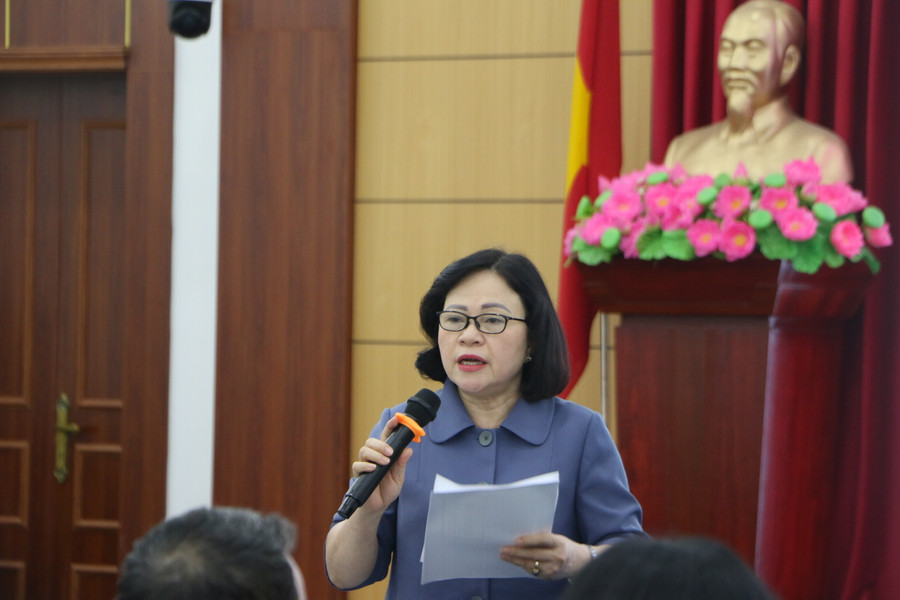 Thứ trưởng Ngô Thị Minh phát biểu định hướng tại Toạ đàm. Thứ trưởng Ngô Thị Minh phát biểu định hướng tại Toạ đàm.
