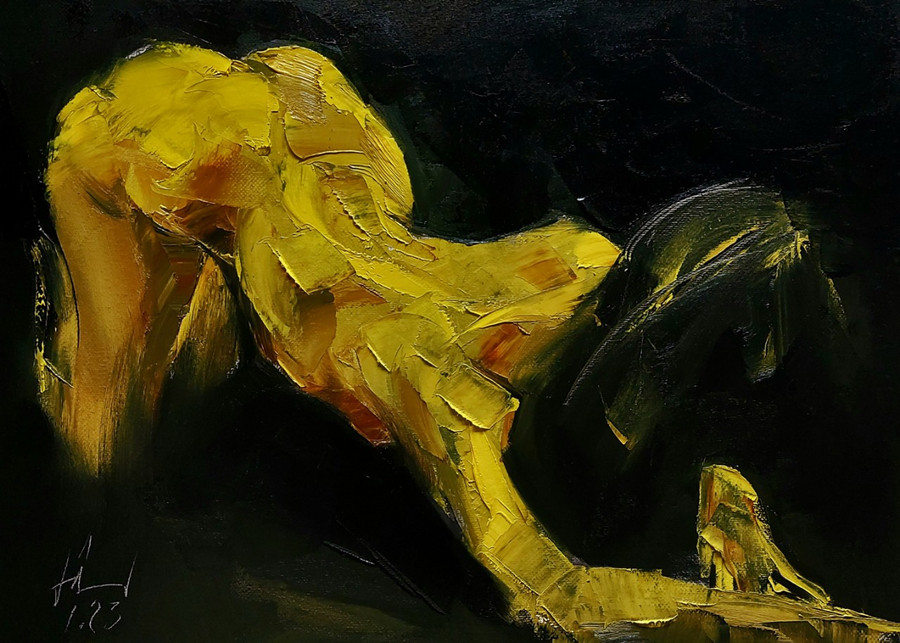 Các tác phẩm sơn dầu hoặc acrylic trên nền vải toan. Các tác phẩm sơn dầu hoặc acrylic trên nền vải toan.