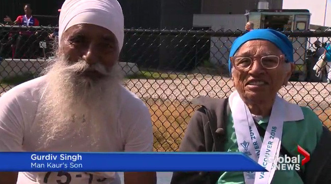 Cụ Man Kaur và con trai Gurdev Singh