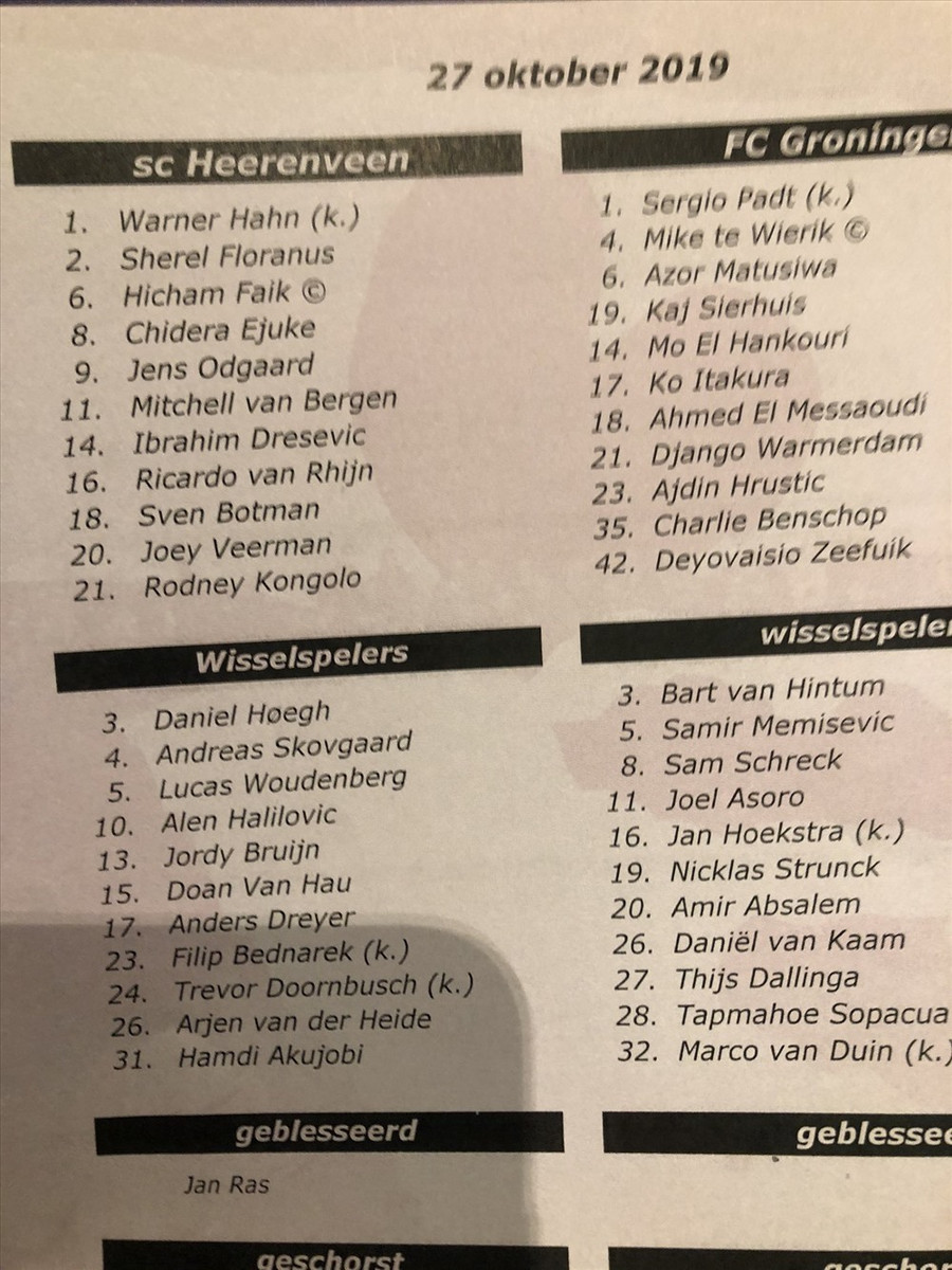 Văn Hậu có trong danh sách đăng ký nhưng không được ra sân trong trận đấu gần đây nhất của Heerenveen. Văn Hậu có trong danh sách đăng ký nhưng không được ra sân trong trận đấu gần đây nhất của Heerenveen.