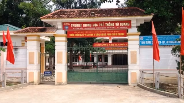 Ngôi trường miền núi huyện Vũ Quang.