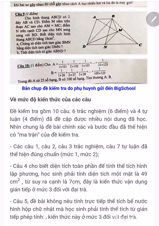 Kết quả bài kiểm tra cuối kỳ khiến nhiều phụ huynh lo lắng về cơ hội đăng ký xét tuyển vào trường THCS chất lượng cao Kết quả bài kiểm tra cuối kỳ khiến nhiều phụ huynh lo lắng về cơ hội đăng ký xét tuyển vào trường THCS chất lượng cao