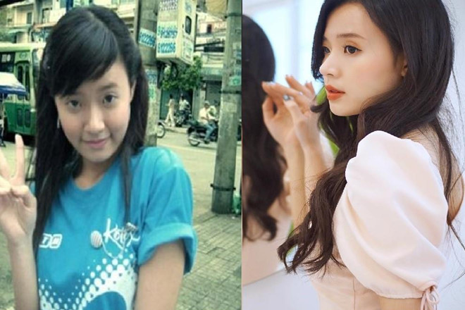 Midu (tên thật Đặng Thị Mỹ Dung) là hot girl Việt nổi tiếng trong thế hệ 8X, 9X đời đầu. Với sự thông minh cộng ngoại hình xinh đẹp, cô có cơ hội lấn sân sang kinh doanh, nghệ thuật. Midu được biết đến qua các vai diễn trong Thiên mệnh anh hùng, Những thiên thần áo trắng, 4 năm 2 chàng 1 tình yêu... Nhưng nàng "ngọc nữ" cũng khiến fan bất ngờ khi nhìn lại hình ảnh chân chất hồi chưa nổi tiếng. Nhan sac gay bat ngo cua dan hot girl thoi chua noi tieng hinh anh 1