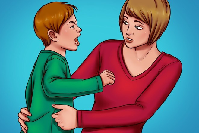 8. Đánh người khác: Trẻ học cách kiểm soát các cảm xúc mạnh khi thấy giận dữ hay quá sức chịu đựng. Trong khi đó, kỹ năng thích nghi và giao tiếp chưa phát triển trước năm 5 tuổi. Vì thế, con có thể đánh người khác khi quá lo âu, tức giận. Lối hành xử này cũng có thể chịu ảnh hưởng từ người lớn xung quanh. Vì vậy, nếu thấy con lạm dụng bạo lực, phụ huynh cần nhìn lại bản thân và xem xét những người gần gũi với trẻ, xem có ai hay cư xử hung bạo không. 8 hanh vi bat thuong chung to tre can giup do hinh anh 8