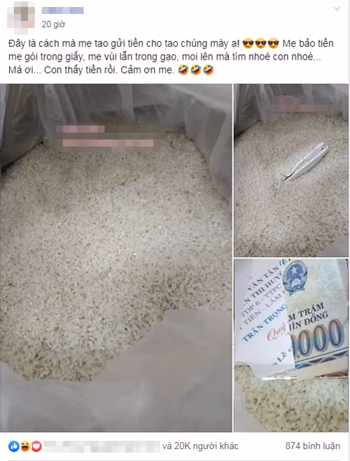 Cách gửi tiền cho con gái của bà mẹ khiến nhiều người thán phục.