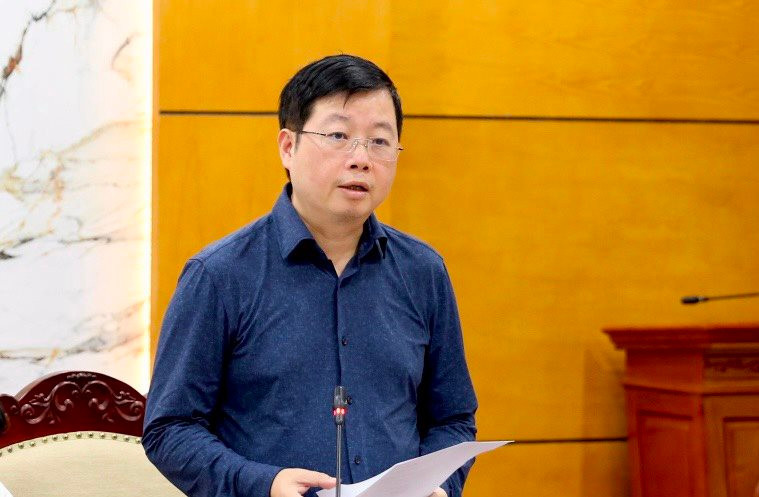 Thứ trưởng Bộ Thông tin và Truyền thông Nguyễn Thanh Lâm phát biểu tại buổi làm việc với tỉnh Thái Nguyên ngày 26/9. (Ảnh: thainguyen.gov.vn)